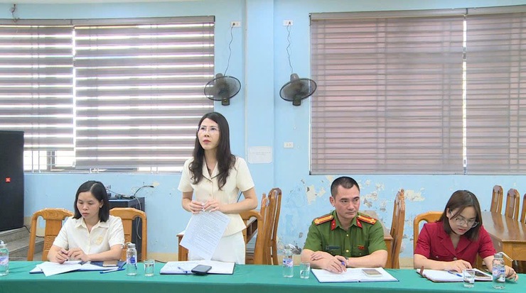 Đoàn công tác UBND xã Phúc Lộc kiểm tra công tác chuẩn bị các điểm thi vào lớp 10 THPT trên địa bàn xã- Ảnh 1.