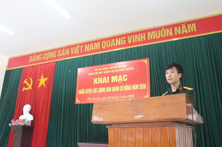 Khai mạc huấn luyện lực lượng Dân quân cơ động năm 2026- Ảnh 1.