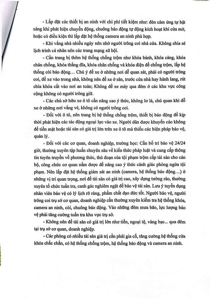Công an phường Khương Đình thông báo phương thức, thủ đoạn hoạt động của tội phạm trộm cắp tài sản trên địa bàn- Ảnh 3.