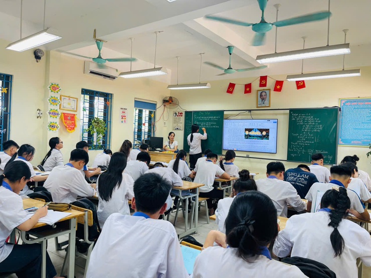     Trường THCS Đại Xuyên nỗ lực ôn thi nước rút cho học sinh lớp 9- Ảnh 1.