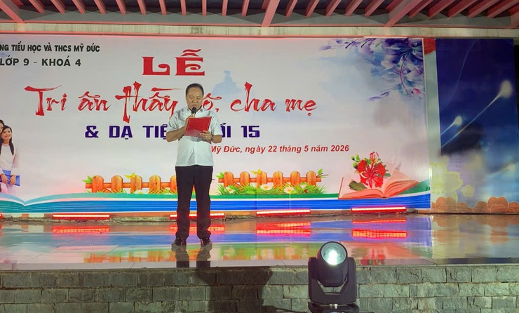 RỰC RỠ VÀ ẤM ÁP: LỄ TRI ÂN VÀ DẠ TIỆC TUỔI 15 ĐẦY ĐONG ĐẦY CẢM XÚC CỦA HỌC SINH KHỐI 9 – TRƯỜNG TH&THCS MỸ ĐỨC- Ảnh 5.