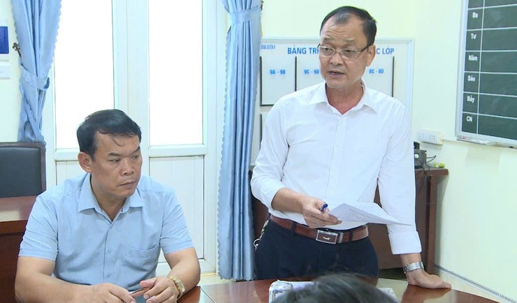 Đoàn công tác UBND xã Phúc Lộc kiểm tra công tác chuẩn bị các điểm thi vào lớp 10 THPT trên địa bàn xã- Ảnh 4.