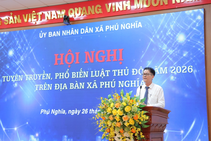 Ủy ban nhân dân xã Phú Nghĩa tổ chức Hội nghị Tuyên truyền, phổ biến Luật Thủ đô 2026- Ảnh 2.
