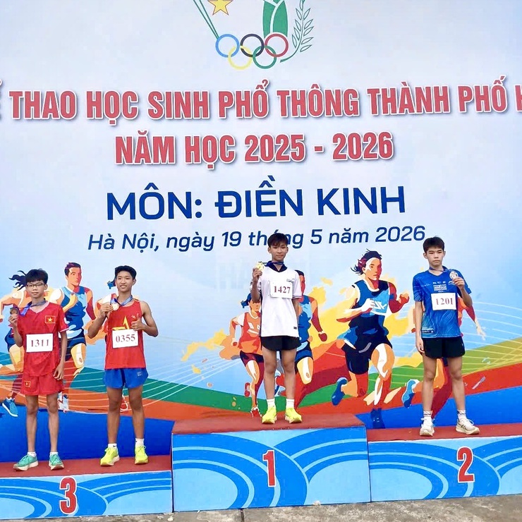 HỌC SINH TRƯỜNG THCS LIÊN MẠC XUẤT SẮC ĐẠT THÀNH TÍCH CAO TẠI GIẢI ĐIỀN KINH HỌC SINH CẤP THÀNH PHỐ- Ảnh 1.