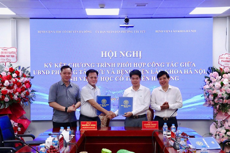 Phường Tây Tựu ký kết thỏa thuận hợp tác với Bệnh viện Lão khoa Hà Nội và Bệnh viện Y học cổ truyền Hà Đông- Ảnh 4.