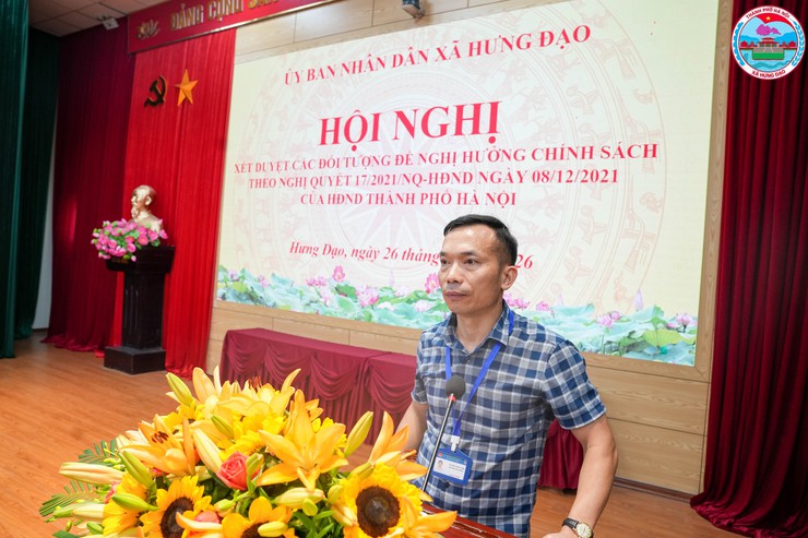 Hưng Đạo tổ chức hội nghị xét duyệt đối tượng đề nghị hưởng chính sách hỗ trợ hằng tháng theo Nghị quyết số 17/2021/NQ-HĐND- Ảnh 2.