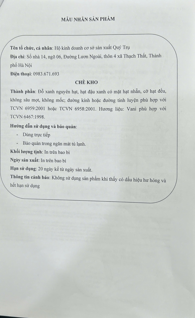 Bản tự công bố chất lượng an toàn thực phẩm sản phẩm- Ảnh 4.