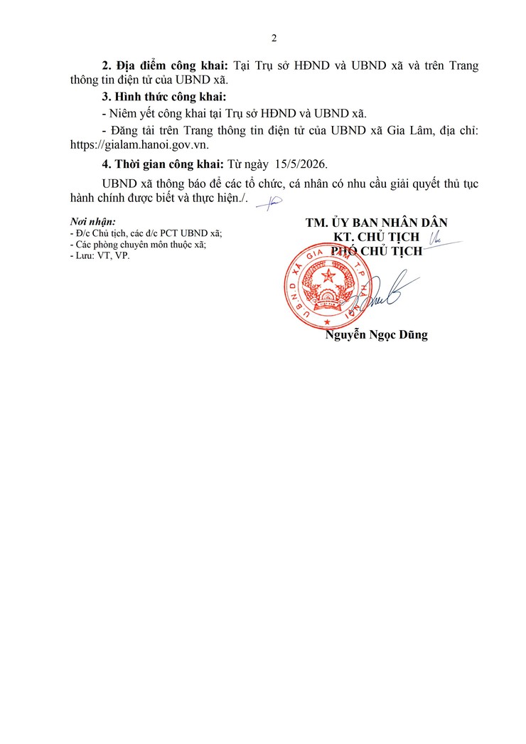 Thông báo công khai danh mục thủ tục hành chính do UBND Thành phố, các Sở, Ngành Thành phố ủy quyền cho UBND xã, Chủ tịch UBND xã Gia Lâm- Ảnh 2.