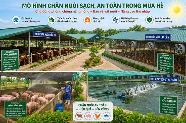 Chủ động phòng chống nắng nóng cho đàn vật nuôi và thủy sản- Ảnh 1.