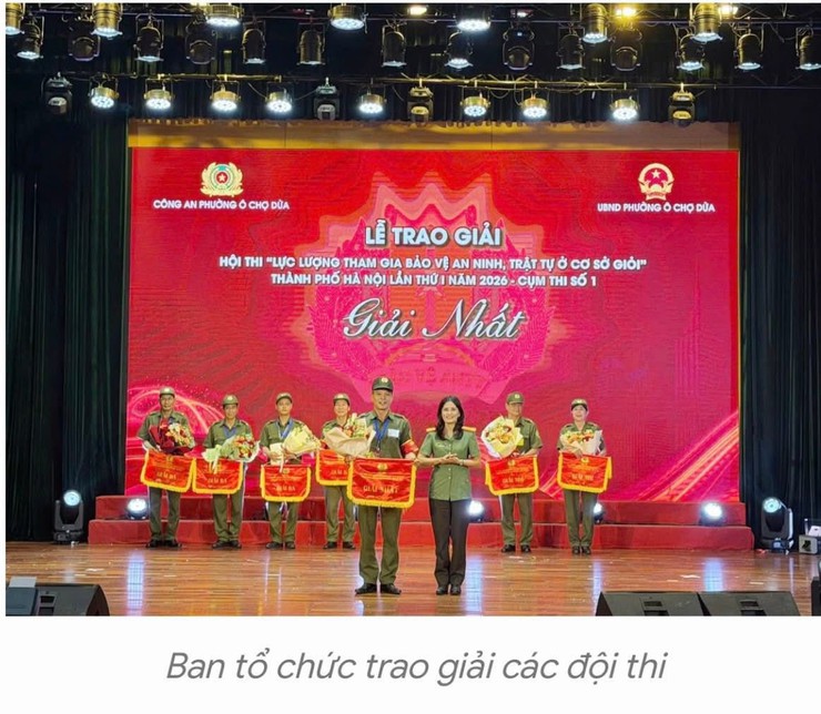  PHƯỜNG VĂN MIẾU - QUỐC TỬ GIÁM ĐẠT GIẢI NHÌ TẠI HỘI THI “LỰC LƯỢNG THAM GIA BẢO VỆ AN NINH TRẬT TỰ Ở CƠ SỞ GIỎI” CỤM THI SỐ 1 NĂM 2026 - Ảnh 3.