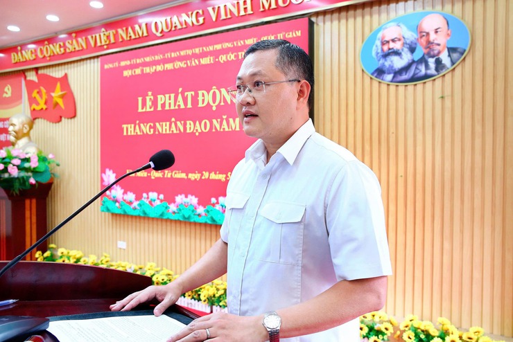 PHƯỜNG VĂN MIẾU - QUỐC TỬ GIÁM TỔ CHỨC LỄ PHÁT ĐỘNG THÁNG NHÂN ĐẠO NĂM 2026 VỚI CHỦ ĐỀ “80 NĂM HÀNH TRÌNH NHÂN ÁI VÌ CỘNG ĐỒNG”- Ảnh 2.