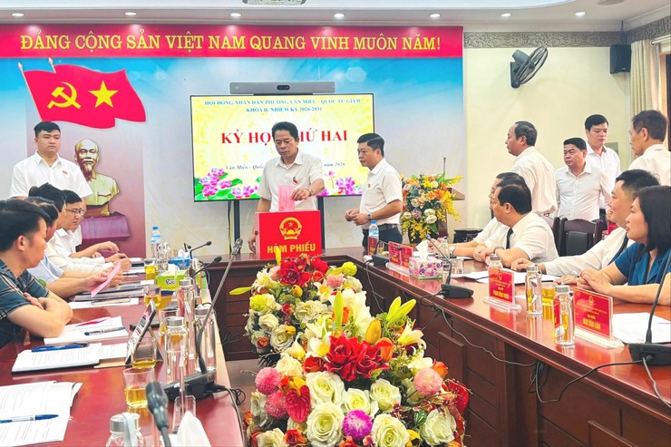 PHƯỜNG VĂN MIẾU - QUỐC TỬ GIÁM KIỆN TOÀN CÁC CHỨC DANH CÁN BỘ CHỦ CHỐT - Ảnh 1.