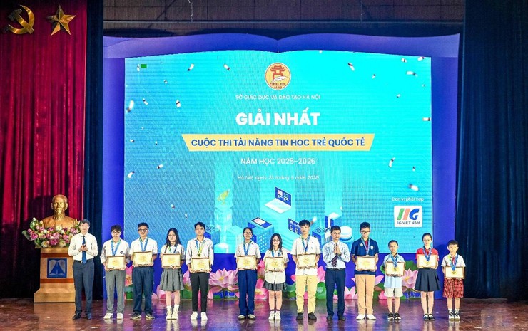 Phường Hà Đông đạt thành tích xuất sắc trong Cuộc thi Tài năng Tin học trẻ quốc tế thành phố Hà Nội, năm học 2025 - 2026- Ảnh 2.
