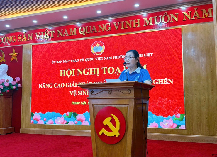 Phường Thanh Liệt tọa đàm nâng cao giải pháp khắc phục điểm nghẽn vệ sinh môi trường- Ảnh 9.