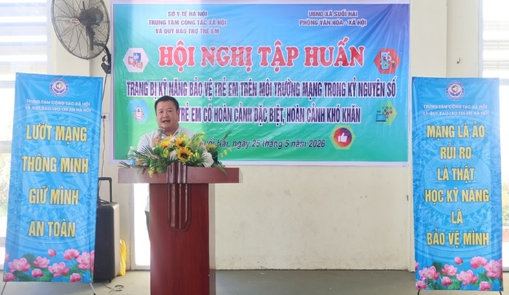 Tập huấn kỹ năng bảo vệ trẻ em trên môi trường mạng trong Kỷ nguyên Số cho trẻ em có hoàn cảnh đặc biệt, hoàn cảnh khó khăn xã Suối Hai- Ảnh 2.
