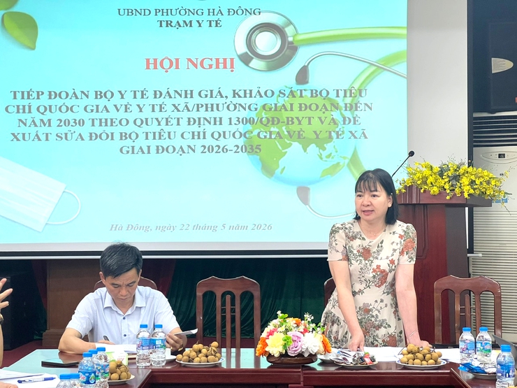 Bộ y tế đánh giá thực hiện bộ  tiêu chí Quốc gia về Y tế xã theo Quyết định 1300/QĐ-BYT tại phường Hà Đông- Ảnh 2.