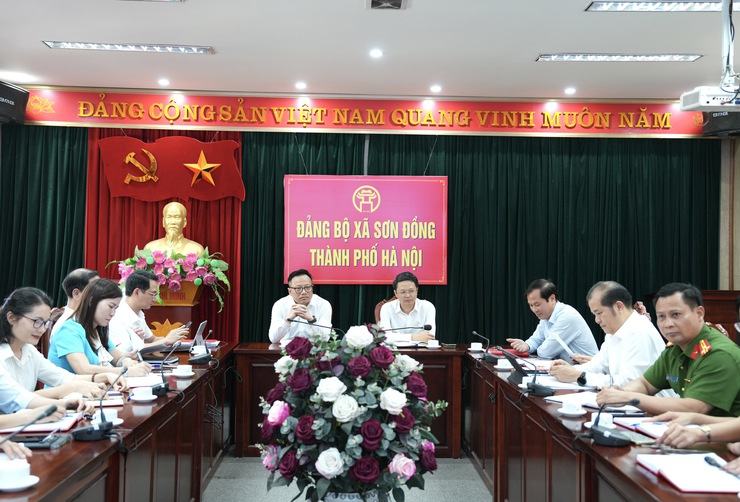 Đồng chí Nguyễn Đình Trường - Phó Chánh Văn phòng Thành ủy được điều động làm Bí thư Đảng ủy xã Sơn Đồng- Ảnh 2.