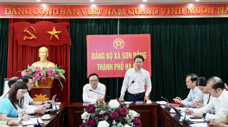 Đồng chí Nguyễn Đình Trường - Phó Chánh Văn phòng Thành ủy được điều động làm Bí thư Đảng ủy xã Sơn Đồng- Ảnh 6.