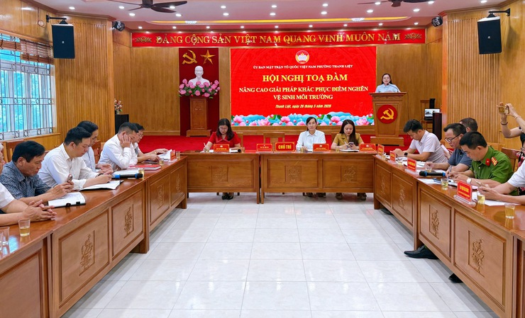 Phường Thanh Liệt tọa đàm nâng cao giải pháp khắc phục điểm nghẽn vệ sinh môi trường- Ảnh 6.