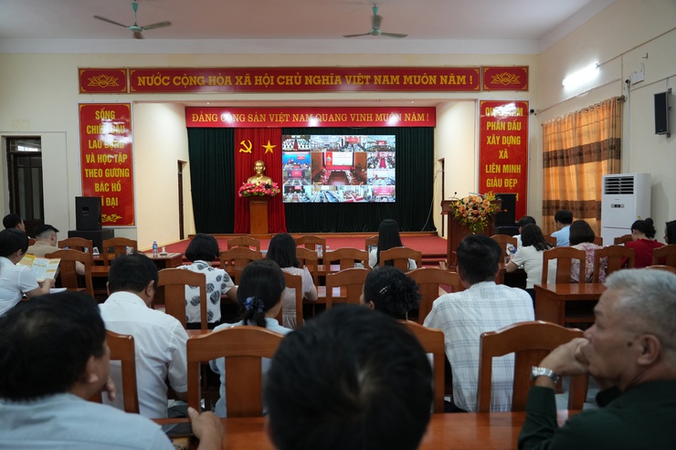 Đảng ủy xã Liên Minh tiếp sóng Hội nghị báo cáo viên Trung ương tháng 6 năm 2026- Ảnh 2.