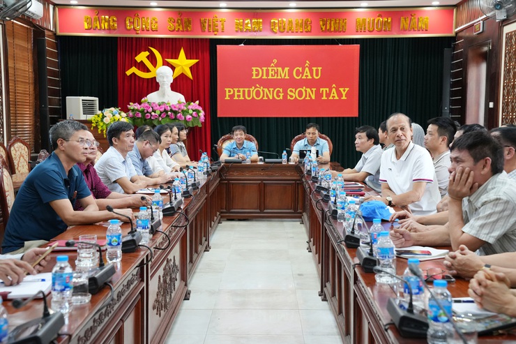 SƠN TÂY THAM DỰ HỘI NGHỊ TRỰC TUYẾN BÁO CÁO VIÊN TOÀN QUỐC- Ảnh 1.