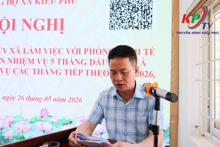 THƯỜNG TRỰC ĐẢNG ỦY XÃ KIỀU PHÚ LÀM VIỆC VỚI PHÒNG KINH TẾ VỀ KẾT QUẢ THỰC HIỆN NHIỆM VỤ 5 THÁNG ĐẦU NĂM 2026- Ảnh 2.