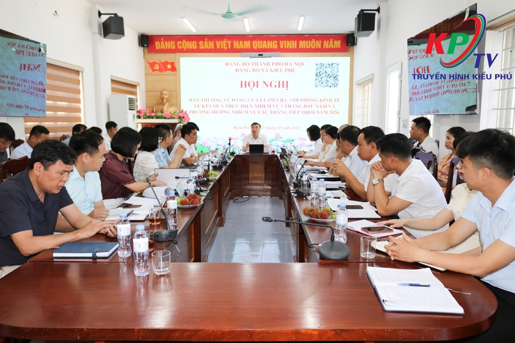 THƯỜNG TRỰC ĐẢNG ỦY XÃ KIỀU PHÚ LÀM VIỆC VỚI PHÒNG KINH TẾ VỀ KẾT QUẢ THỰC HIỆN NHIỆM VỤ 5 THÁNG ĐẦU NĂM 2026- Ảnh 1.