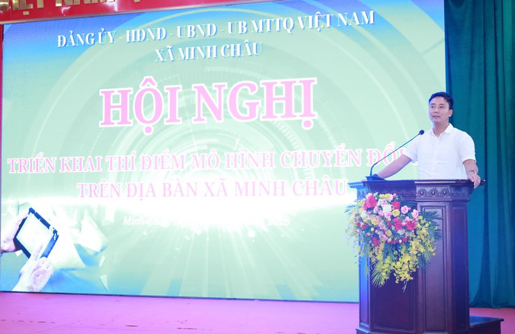 Xã Minh Châu triển khai thí điểm mô hình chuyển đổi số cấp xã- Ảnh 6.