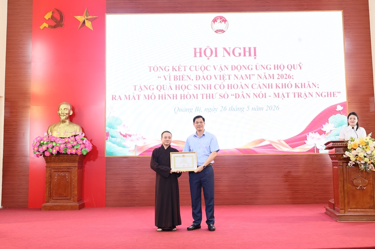 Ủy ban MTTQ Việt Nam xã Quảng Bị: Tổng kết cuộc vận động Quỹ “Vì biển, đảo Việt Nam” năm 2026; trao tặng xe đạp cho học sinh có hoàn cảnh khó khăn- Ảnh 3.