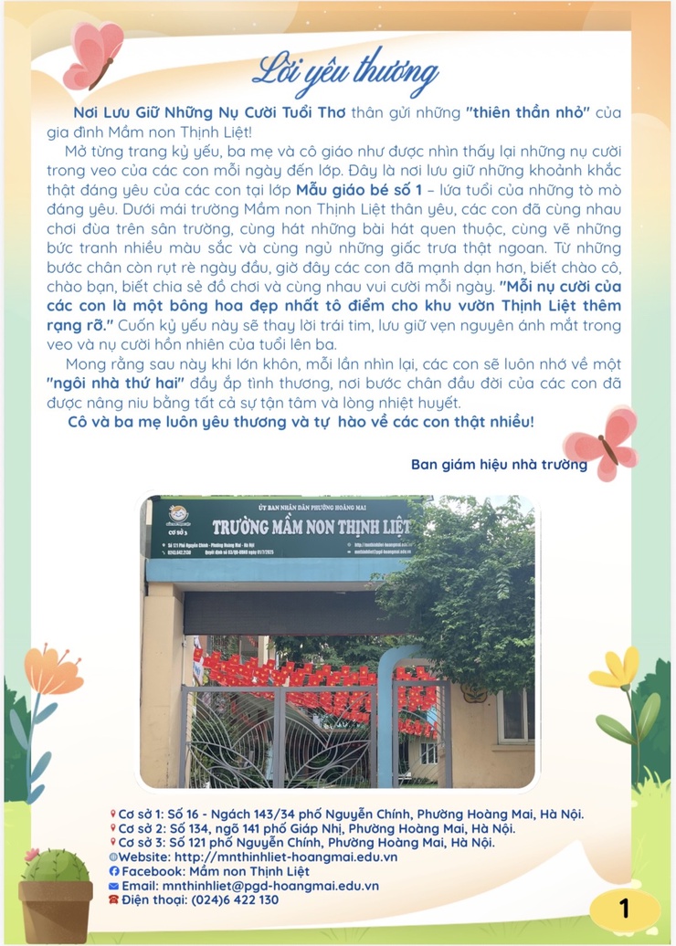KỶ YẾU - MÓN QUÀ YÊU THƯƠNG CỦA CÁC CÔ GIÁO TRƯỜNG MẦM NON THỊNH LIỆT- Ảnh 2.