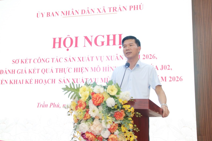 Hội nghị sơ kết công tác sản xuất vụ Xuân năm 2026, đánh giá kết quả thực hiện mô hình lúa J02 và triển khai kế hoạch sản xuất vụ Mùa, vụ Đông năm 2026–2027- Ảnh 6.