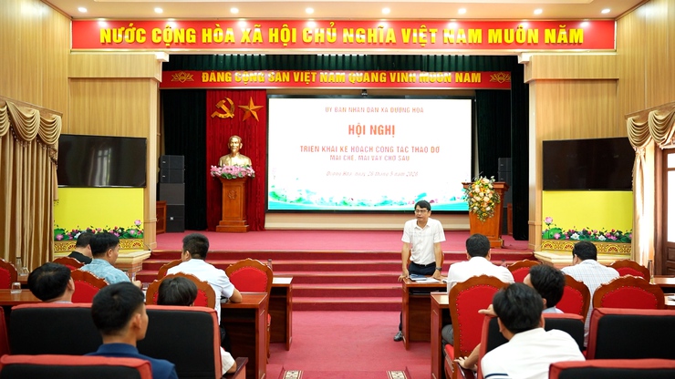 Hội nghị triển khai kế hoạch công tác tháo dỡ mái che, mái vảy chợ Sấu- Ảnh 1.