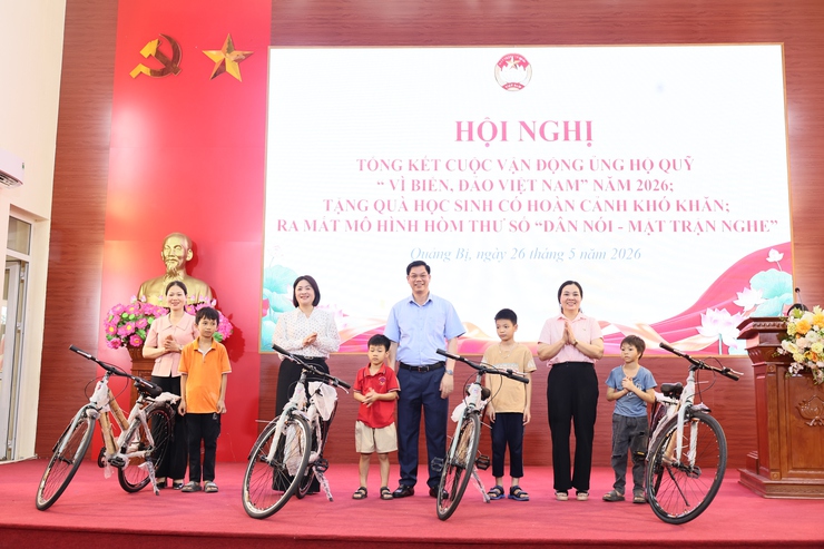 Ủy ban MTTQ Việt Nam xã Quảng Bị: Tổng kết cuộc vận động Quỹ “Vì biển, đảo Việt Nam” năm 2026; trao tặng xe đạp cho học sinh có hoàn cảnh khó khăn- Ảnh 7.
