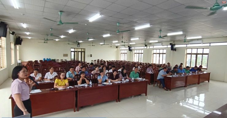 Phòng giao dịch NHCSXH Ba Vì tổ chức tập huấn nghiệp vụ cho các Hội đoàn thể nhận ủy thác trên địa bàn- Ảnh 1.