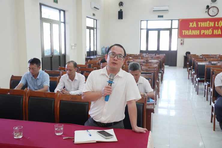 UBND xã Thiên Lộc tổ chức Hội nghị triển khai phương án cưỡng chế thi hành Quyết định xử phạt vi phạm hành chính đối với các công trình vi phạm đất đai tại thôn Mạch Lũng, thôn Đại Độ- Ảnh 9.