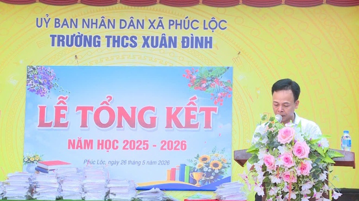 RỘN RÀNG LỄ TỔNG KẾT NĂM HỌC 2025–2026 TẠI TRƯỜNG THCS XUÂN ĐÌNH- Ảnh 6.