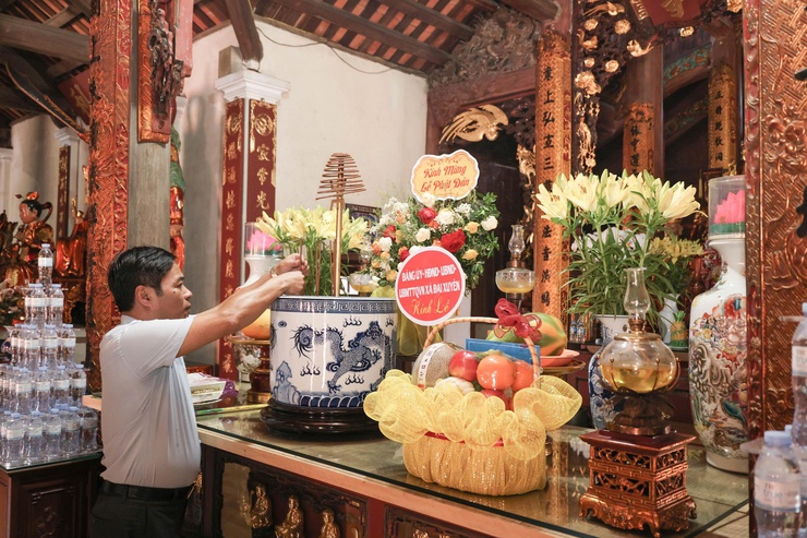 Lãnh đạo xã Đại Xuyên thăm, chúc mừng các cơ sở Phật giáo nhân dịp Đại lễ Phật đản năm 2026- Ảnh 4.