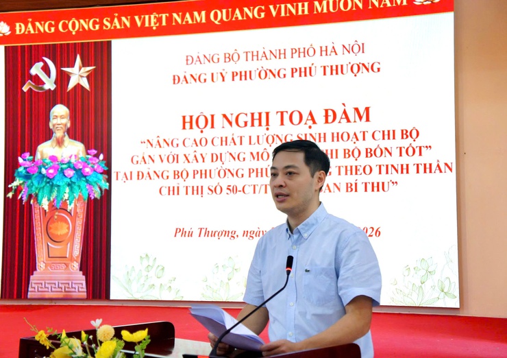 Đảng bộ phường Phú Thượng tổ chức tọa đàm nâng cao chất lượng sinh hoạt chi bộ gắn với xây dựng mô hình “Chi bộ bốn tốt”- Ảnh 13.