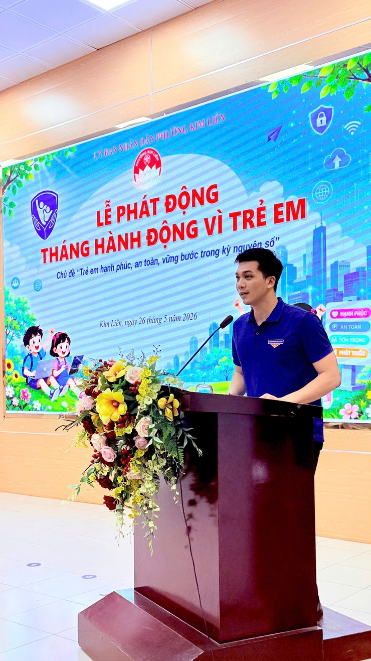 Phường Kim Liên tổ chức Lễ phát động Tháng hành động vì trẻ em năm 2026- Ảnh 4.