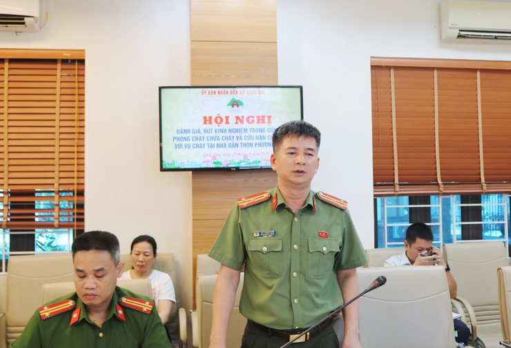 Quốc Oai rút kinh nghiệm công tác phòng cháy chữa cháy và cứu nạn cứu hộ sau vụ cháy tại Thôn Phượng Cách 3- Ảnh 11.