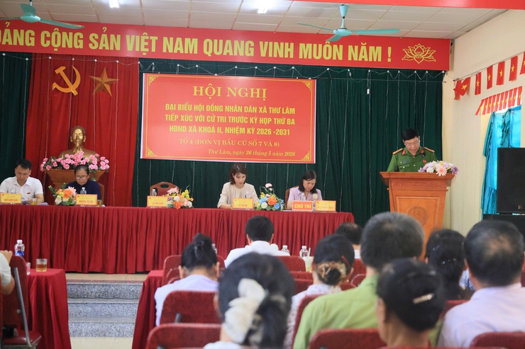 Hội nghị Đại biểu Hội đồng nhân dân xã Thư Lâm Tiếp xúc cử tri trước kỳ họp thứ Ba Hội đồng nhân dân xã khóa II, nhiệm kỳ 2026- 2031- Tổ đại biểu số 4 ( Đơn vị bầu cử số 7 và 8).- Ảnh 10.
