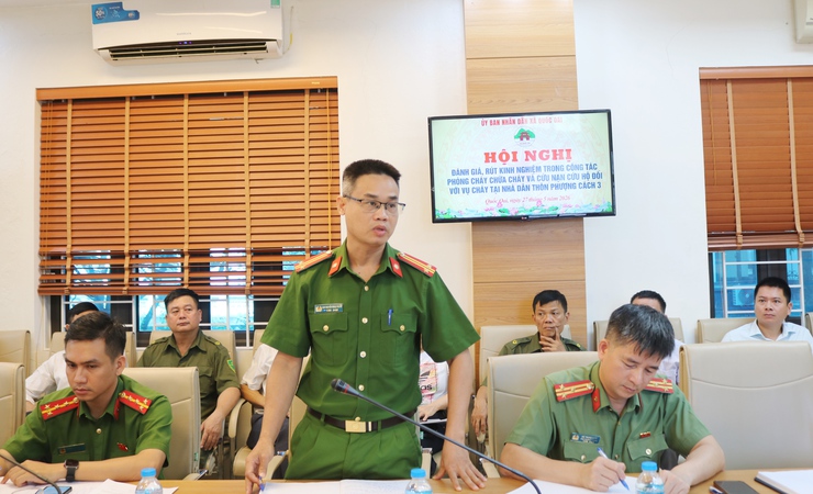 Quốc Oai rút kinh nghiệm công tác phòng cháy chữa cháy và cứu nạn cứu hộ sau vụ cháy tại Thôn Phượng Cách 3- Ảnh 6.