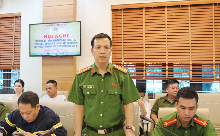 Quốc Oai rút kinh nghiệm công tác phòng cháy chữa cháy và cứu nạn cứu hộ sau vụ cháy tại Thôn Phượng Cách 3- Ảnh 7.