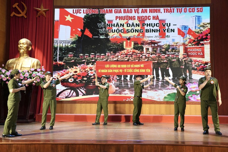 Đội tuyển lực lượng bảo vệ ANTT cơ sở phường Ngọc Hà đạt giải “Phần thi xử lý ấn tượng nhất”- Ảnh 1.