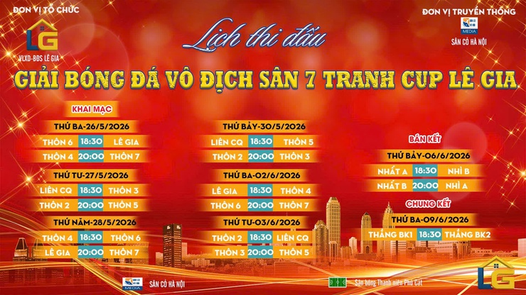 Khai mạc Giải bóng đá vô địch sân 7 tranh Cúp Lê Gia năm 2026- Ảnh 6.