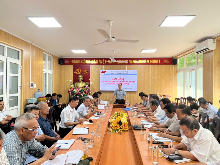 Đảng uỷ phường Phúc Lợi giao ban công tác Dư luận xã hội, Tổ dân vận tổ dân phố- Ảnh 3.