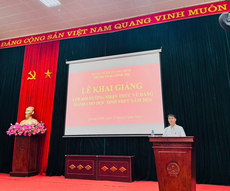 Xã Quang Minh khai giảng lớp bồi dưỡng kết nạp Đảng dành cho học sinh THPT năm 2026- Ảnh 2.