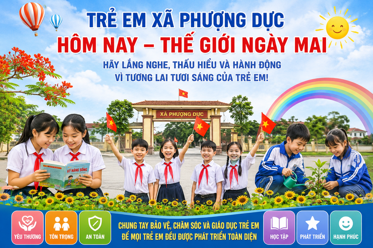 Xã Phượng Dực hưởng ứng Tháng hành động vì trẻ em năm 2026- Ảnh 1.