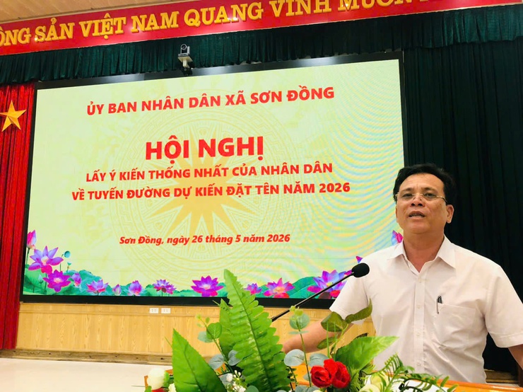 Hội nghị lấy ý kiến Nhân dân về tuyến đường dự kiến đặt tên trên địa bàn xã Sơn Đồng năm 2026- Ảnh 2.