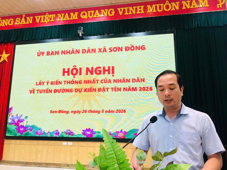 Hội nghị lấy ý kiến Nhân dân về tuyến đường dự kiến đặt tên trên địa bàn xã Sơn Đồng năm 2026- Ảnh 3.